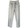 2024 V-waist Sleming Streight Versione stretta jeans gamba dritta per pantaloni da pista da donna con una e raffinatezza