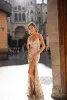 Elie Saab 2024 Robes de bal Spaghetti Spaghetti sans manches Backless Evening Wear Robes de fête sur mesure Robe d'occasion spéciale