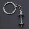 Keychains 1pcs Barbell Keychain On The Phone Components Vintage Jewelry Items Ring Size 28mm