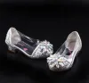 Sneakers mode prinsessan kristall ljus diamant läder flicka prinsessan singel flicka prestanda höga klackar skor