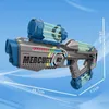 Gun Toys New Rackpack Electric Water Pun Toy CS Technology Summer Automatic Luminous Water Blaster Gunpool для взрослого ребенка подарок 240408