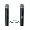 Microfones Bolymic 4 Pack Battery Microphone CAP COVER CUP FITS SHURE PGX SLX Trådlös handhållen Mikrofon Ny