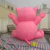 8mh (26ft) met blower aangepaste gigantische opblaasbaar Holland Pink Pig zit op de grondballon voor advertenties