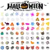 Shadow 24 Grids Halloween Nail Art Bijoux paillettes paillettes 3D Squelette Spider Pumpkin Bat Witch Ghost DIY Nail Art Nail Decoration