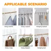 Hooks 8pcs S With Safety Buckle Anti-drop White Clear Plastic Hanger Storage Kitchen Utensil Clothes Towel Bag Hat 6.4cm/2.5in
