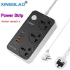 Adaptery Universal Power Pasek Gniazdo UE/UK Plug PD 20W Adapter USB QC3.0 3.4A Port szybkiego ładowania 2M Przedłużacza Protector