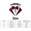 Dog Apparel Bandana Collar Wedding Formal Wedding Faculdade de animais de estimação Tux com traje de gravata borboleta roupa de aniversário