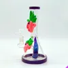 2024 Heady Bong Glass Handcraft 20cm 8インチ3Dグリーンヘアクールなアミンフィギュア種類の種類の水路パイプボングガラスボン14mmボウル