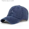 Ball Caps Hip Hop Hat Wave Embroidered Wash Baseball Hat New Summer Fashion Mens and Womens Outdoor Sports Leisure Sun Hat Button Hat Q240408