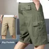 Pantaloncini da uomo uomo cargo primavera estate indossano uomini bermuda grandi e alti mezze pantaloni sciolti dritti atletico