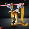 Слинг -рогатки лазер прицеливаемой набор Slingshot Set Resin Hunting Catapult с плоской резиновой полосой на открытом воздухе с высокой точной стрельбой инструмент