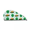 Handduk Microfiber Girls Badrumstorkning Absorberande hår Söt främmande UFO Invasion Spaceship Magic Shower Cap Turban Head Wrap