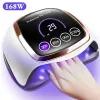 Perceuses lampe à LED UV pour les ongles Lampe de manucure de séchage avec fonction de mémoire Affichage LCD 168W LED LED PROFESSION