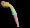 Nxy dildos silikon dubbelhuvud penis för män och kvinnor mjuk färg tjock palm falsk formad anal plug roligt onani anordning 0319724746