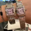 Square Quartz Watch Femmes Regardez pour les montres pour femmes Designer en acier inoxydable boucle pliante pour femmes montres montre de luxe wrists whgates 152