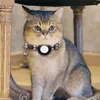أطواق الكلاب 2PACK طوق القط لعلامة الهواء مع مشبك السلامة والجرس القابلة للإزالة التفاح Airtag صغير الحيوانات الأليفة الوردي