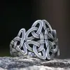 Cluster anneaux 2023 Nouvelle mode rétro celtique knot totem anneau nordique mythe viking warrior mens ring leader joelry fashion bijoux cadeaux240408