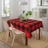 Table Cloth Rectangular Tablecloth Fit 45"-50" Elastic Edge Fashion Tartan Gingham Covers