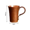 Tasses en cuivre Masse 300 ml avec poignée Moscou Mules Cup Tawered Coffee Tra traditionnel pour la cuisine Home Shop Enware Bar