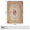 Couvertures anciens rose floral français aubusson tapis imprimé à imprimé couverture vintage extra grande