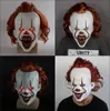 Stephen King039s ha condotto una maschera piena di testa piena brillante Pennywise horror clown joker maschera clown maschera di costume da cosplay di Halloween props66601388