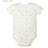 Rompers pasgeboren jongens romper 2024 Nieuwe zomer katoen baby jumpsuit baby zacht baby 5 stuks cartoon babyjongen kleren 0 tot 24 maanden L47