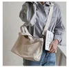 Bag Women Canvas Shopping Bags Ladies Large-Capacity Handbags Trendy Shoulder Creative Stitching Crossbody Casual Tote