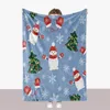 Wandteppiche Weihnachtsofa Flanell Decken Handtuch Jahr Wandteppich bequem dick war warmer Winterteppich Wohnzimmer Dekoration Festival süßes Ding