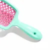 Förvaringslådor Anpassad plast ihålig detangling Curly Out Hair Brush Scalp Massage Comb