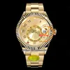 Sky Dweller 336938 A9002 Automatische heren Watch IUF 42 mm Geelgouden wijzerplaat 904L Oystesteel Bracelet Super Edition met SMAE seriële kaarthorloges Puretime Reloj Ptrx F2