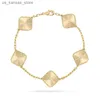 Bracelet Bracelets Designer bransoletki Van Clover Bracelets Four Leaf Clover 18K Gold Love Wiselant Wiselant Sparkling Crystal Diamond For Women Girl Wed Y240416xxmptbt2