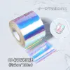 Gel 5cm*100m láminas de aurora pegatina de arte de uñas láser de vidrio rollo de papel rolla espejo brillo uñas decoraciones de manicura accesorios