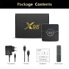 Boîte X98 Plus Smart TV Box Android 11 Amlogic S905W2 Prise en charge AV1 5G WiFi BT 4K Media Player X98Plus Set Top Box