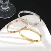 Designer Charme Carter Star Full Sky Zwei Reihen von Diamantarmbändern Herren und Damen Mode neues Armband Titanstahl Roségold mit Logo Kategorie