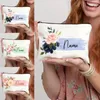 Kosmetische Taschen Personalisierte Frauen -Make -up -Tasche für Frauen mit Blumenmuster für eine modische Geliebte Geschenke Ende des Jahres Reisebeutelkoin Geldbörse