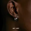 Boucles d'oreilles en argent sterling pour hommes nyliques romains niche de hip-hop haut de gamme Ruffian belles boucles d'oreilles américaines