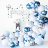 Macaron Balloons Garland Erzparty White Blue Ballons Hochzeits Geburtstag Festival Dekoration Event Ballon Set 240328