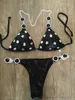 Sling Bikini -Strass Badebekleidung Diamant Spezialmaterial Stein