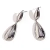 2024 Modern Waterdrop Shaped Earrings 18K Gold Plated Stainless Steel Waterproof Fashion Teardrop Women Stud Earrings