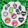 المجوهرات MOQ 20PCS PVC Cartoon Kawaii Heart Rabbit Girl Lightning Kettle Cat Shail Associory Decoration for Clog Bracele dhrmn