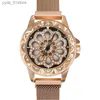 Relojes para mujeres Uthai CQ30 Women es Rose Reche Rechan Muñeca Damas Rhinestones de cuarzo para mujeres Flor Transparente de lujo 2020 L46