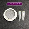 Torneiras 18pcs/espelho pó de espelho super brilhante poeira GLITTER PARA PARA O LASER HOLOGRÁFICO DE HOLOGRÁFICO DE CHARM HOLOGRÁFICO MAGIME