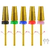 Bits 5pcs/lote pro 7mm 5 em 1 mais rápido remover acrílicos de unhas ou géis poloneses de carboneto de unhas de moagem de moagem de moagem Cutticle Ferramentas limpas