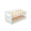 Garrafas de armazenamento Caixa de ovo de refrigerador Plástico Tipo de empilhamento duplo tipo Organização de 36 grades de 36 prateleira