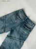 Kvinnors jeans 2023 trashy y2k strtwear multi fickor tvättade blå baggy last jeans byxor för kvinnor kläder bred ben kvinnliga denim byxor y240408