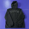 Trendy Trapstar American Solid Black Long Sleeved Small Label Hooded Windbreaker Jacket Autumn