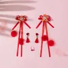 Clip per capelli 5 pezzi cinese Festival Spring Festival Girl Girl Hanfu Clip per capelli Accessori Accessori Fiori della Nappina Finori Fairy