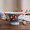 Bols style japonais en céramique riz nouilles porcelaine osse chinois ustensiles ustensiles de table cadeaux de mariage plantes fleurs fini