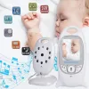 Övervakare VB601 Trådlös video Baby Monitor Färgsäkerhetskamera 2 Way Night Vision Infraröd LED -temperaturövervakning och 8 vaggvisa