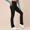 Leggings féminins hauts de la taille élastique sac décontracté sac mobile coulant yoga de fitness